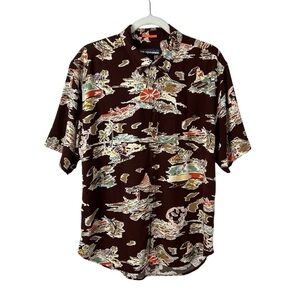 Reyn Spooner Floral Hawaiian Short Sleeve Rayon Shirt